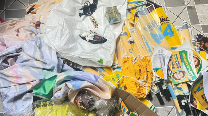 Traficante é preso em Campina Grande com armas, R$ 35 mil em dinheiro e material de campanha