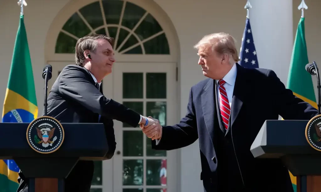 Jair Bolsonaro posta vídeo parabenizando Trump