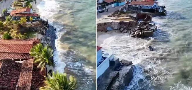 Mar avança em Baía da Traição e Assembleia reconhece estado de calamidade pública